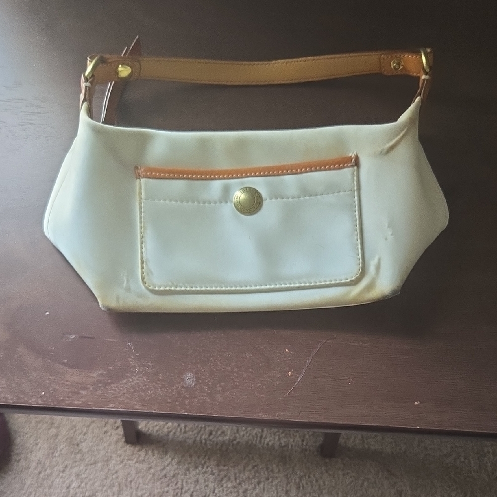 Coach Cream and Brown Shoulder Bag